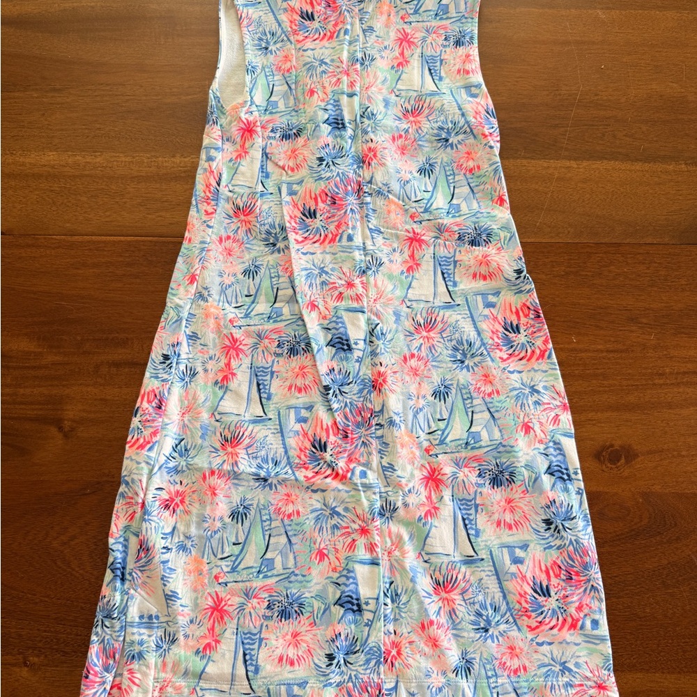 Lilly Pulitzer Wave & Coral Floral Sleeveless Shift Dress - Picture 4 of 4